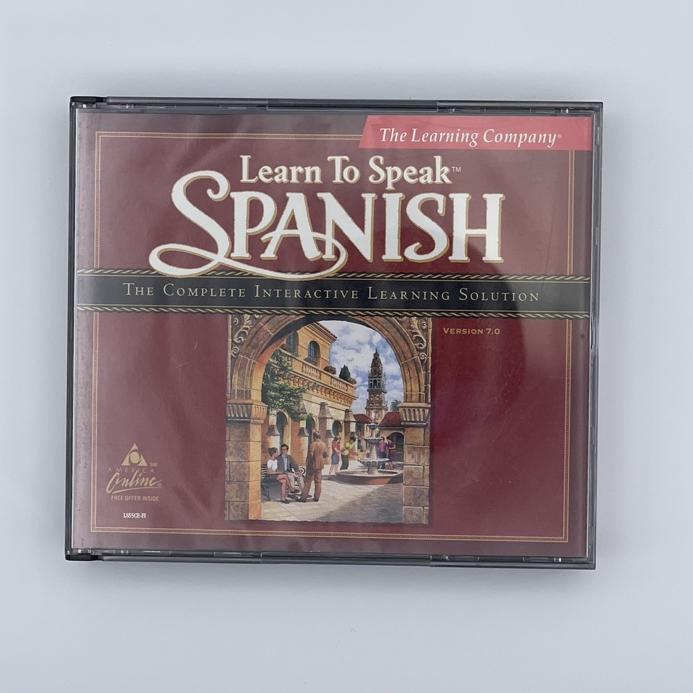 Learn To Speak Spanish Version 7.0 (1998) – The Learning‎ Company 3 CD-ROM Set